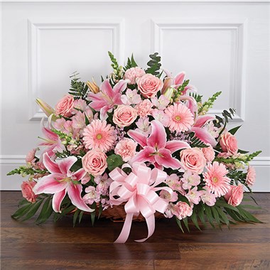 Thoughts And Prayers Fireside Basket-Pink